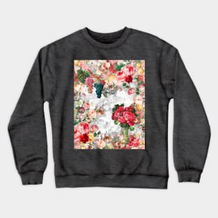 Elegant Vintage flowers and roses shabby chic grey Crewneck Sweatshirt